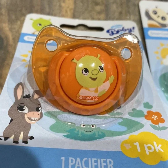Universal Baby Shrek and Baby Kung Fu Panda Baby Pacifiers - Picture 3 of 6